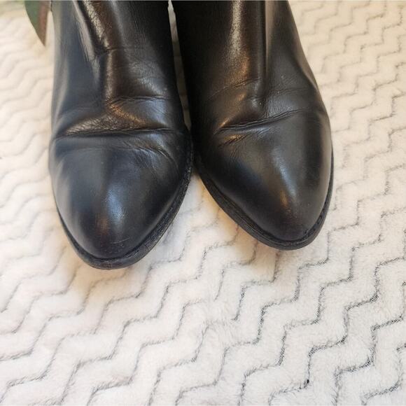 ALEXANDER WANG BLACK LEATHER KORI CUT OUT BLACK BOOTIE SIZE 40 (9.5) - Picture 4 of 10